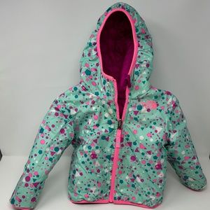 The North Face Reversible Aqua/Pink Puffer for Girls Size 0-3M Outdoor ~ Winter!